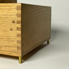 Load image into Gallery viewer, Red Oak Hinged Storage Box
